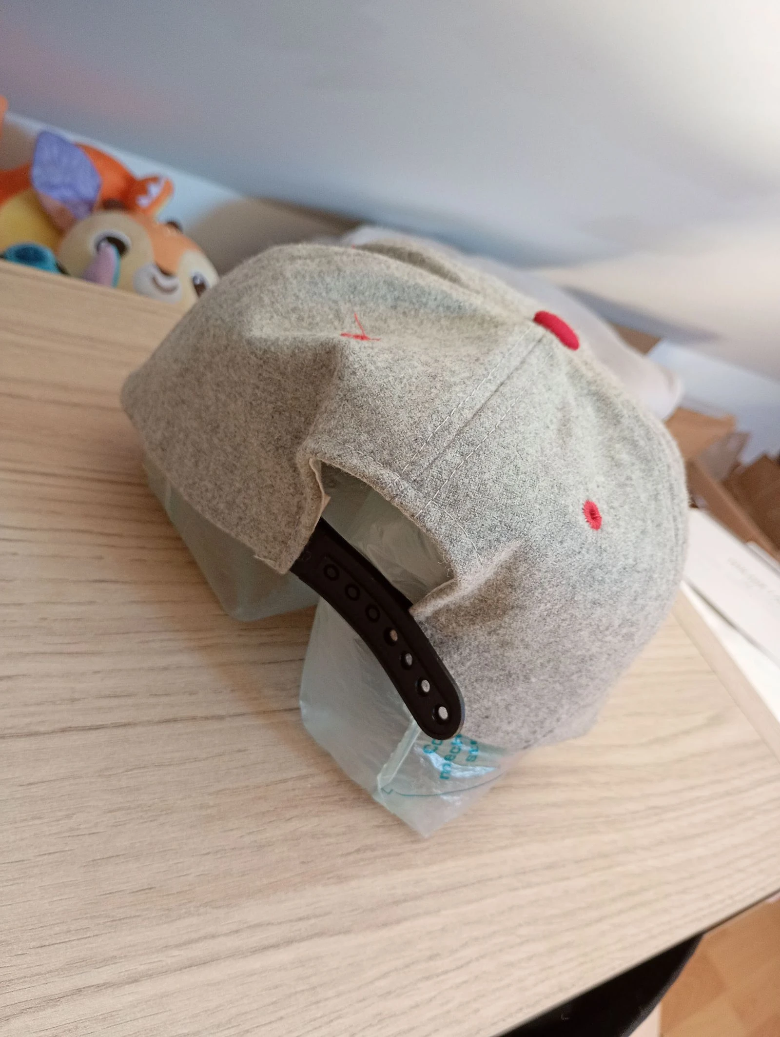 Vintage jaren 90 snapback pet grijs en zwart verstelbaar – photo 3